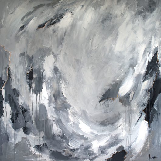 LIMITED EDITION Crenshaw Grey *with hand painted gold leaf